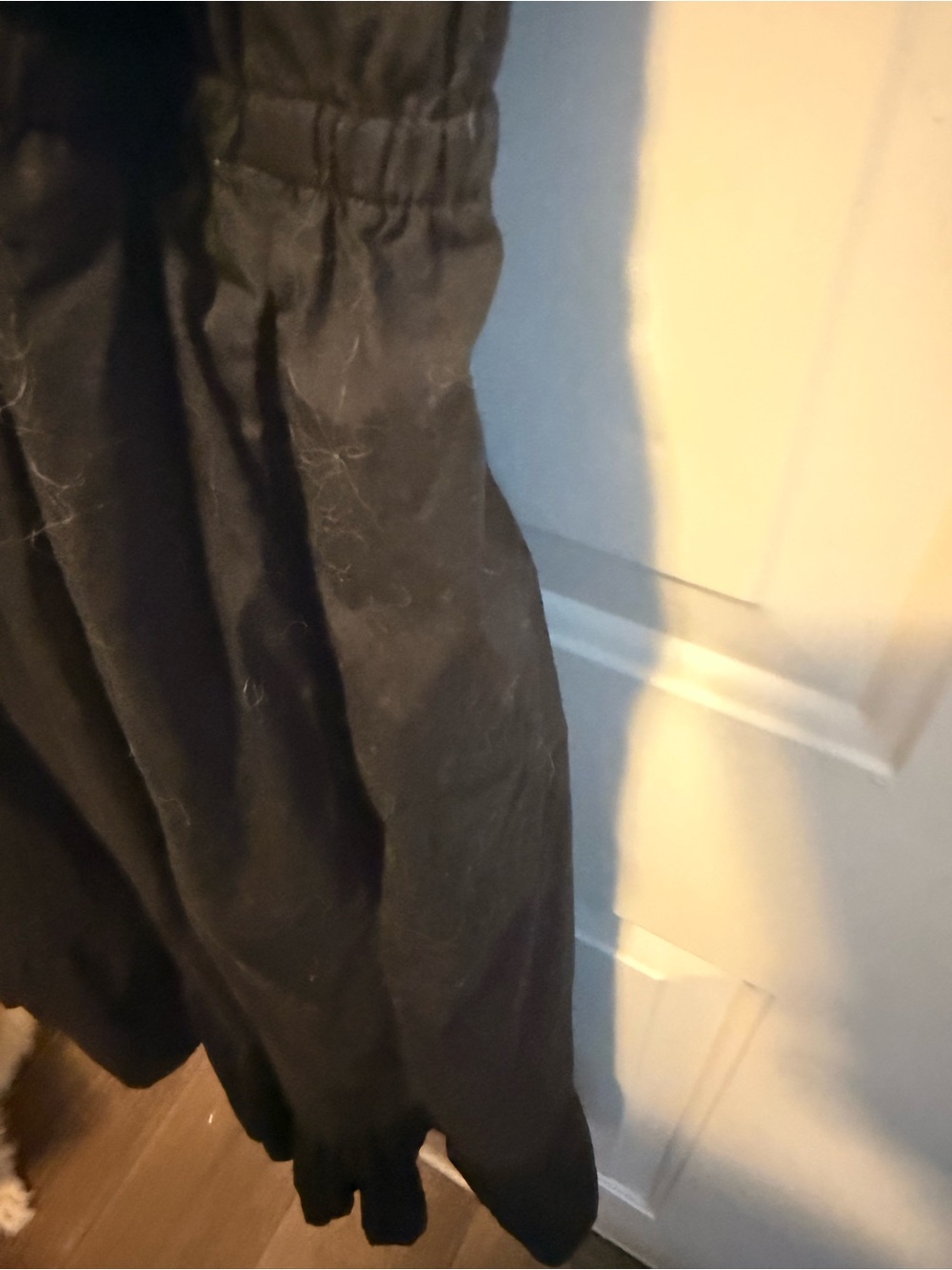 French Connection Black Midi with Cream Floral Stitching and Pockets - Picture 6 of 6